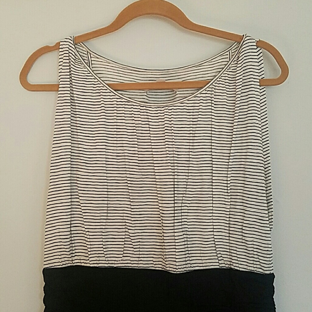 LOFT Striped knee length dress